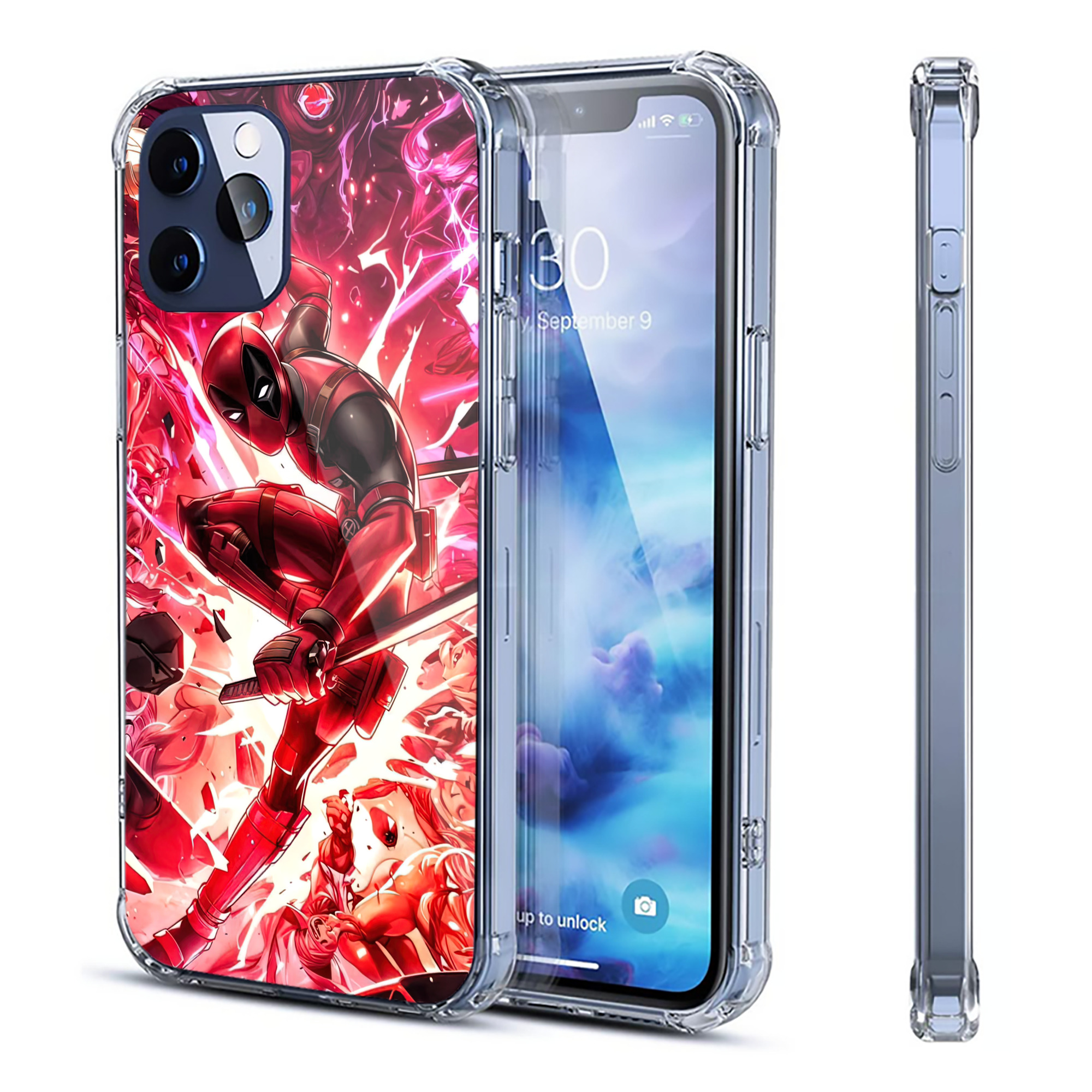 （画像用） Deadpool デッドプール 【iPhone 12シリーズ対応】透明スマホケース（クリアソフトケース）